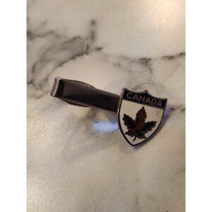 Vintage Canada Shield Maple Leaf Tie Clip